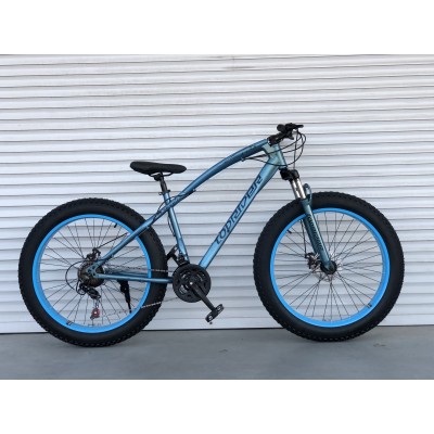 26" велосипед фетбайк TopRider-215 26" синій