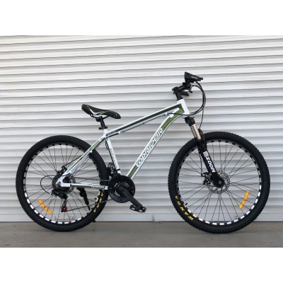 26" велосипед TopRider-680 26" біло-салатовий