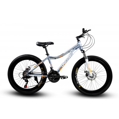 24" велосипед Unicorn-SLIDING 24" СЕРО-ОРАНЖЕВІЙ АЛЮМІНІЄВИЙ
