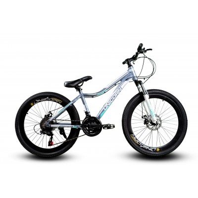 24" велосипед Unicorn-SLIDING 24" СЕРО-БІРЮЗОВИЙ АЛЮМІНІЄВИЙ