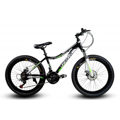 24" велосипед Unicorn-SLIDING 24"ЧОРНО-ЗЕЛЕНИЙ АЛЮМІНІЄВИЙ