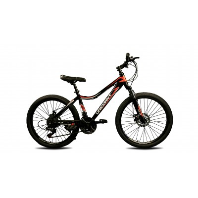 24" велосипед Unicorn-Smart Rider 24" ЧОРНО-ЧЕРВОНИЙ